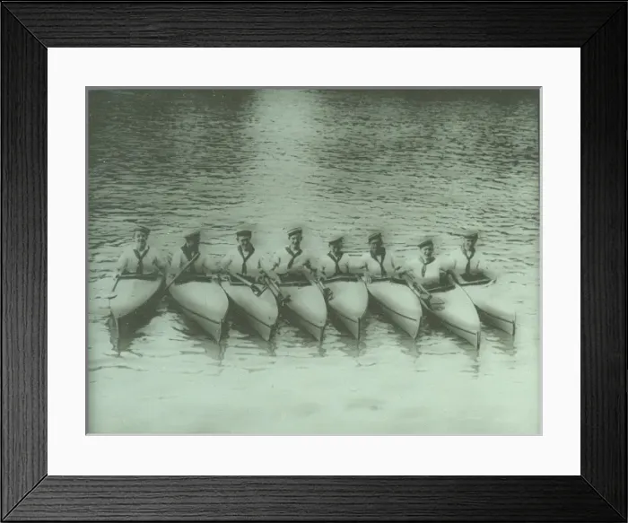 Framed Print : Eight Sea Scouts in their canoes Framed Print : Eight Sea Scouts in their canoes