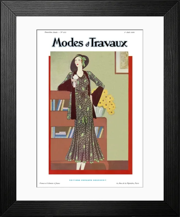 Framed Print : Modes et Travaux front cover. Art deco Framed Print : Modes et Travaux front cover. Art deco