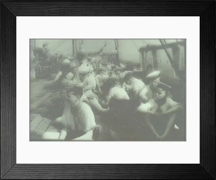 Framed Print : Sea Scouts on board HMS Implacable, Portsmouth Framed Print : Sea Scouts on board HMS Implacable, Portsmouth