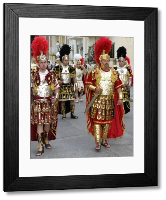 Framed Print : Re-enactment of Roman crucifixion Framed Print : Re-enactment of Roman crucifixion