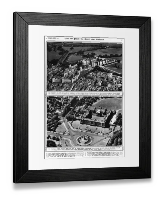 Framed Print : The Queens state residences: Windsor Castle and Buckingham Framed Print : The Queens state residences: Windsor Castle and Buckingham
