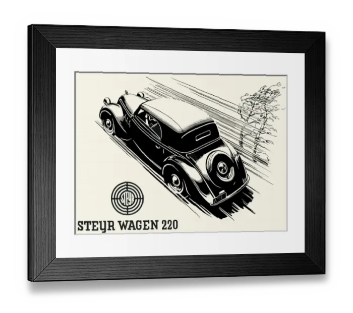 Framed Print : Steyr motor car