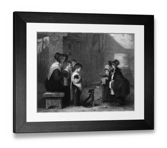 Framed Print : Street music: orphan ballad singers Framed Print : Street music: orphan ballad singers