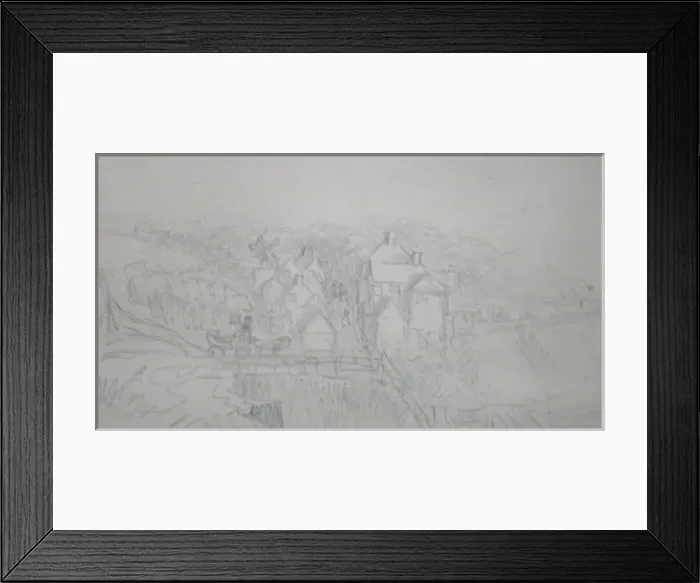 Framed Print : Sketch of Pegwell Bay, Kent Framed Print : Sketch of Pegwell Bay, Kent