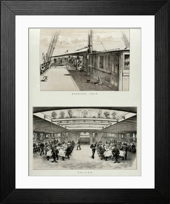 Framed Print : Scenes on board the SS Austral Framed Print : Scenes on board the SS Austral