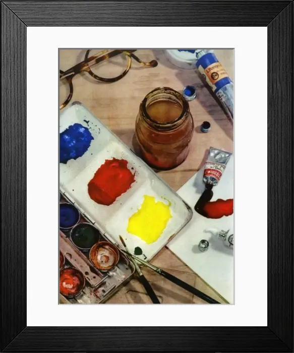 Framed Print : Still life of artists tools Framed Print : Still life of artists tools