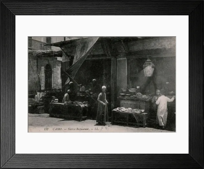 Framed Print : Cafe on a street in Cairo, Egypt Framed Print : Cafe on a street in Cairo, Egypt