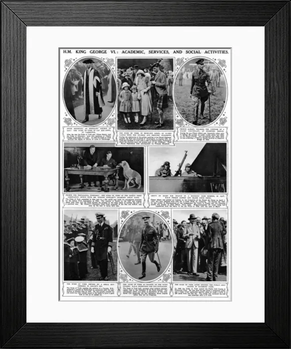 Framed Print : King George VI - academic, services & social activities Framed Print : King George VI - academic, services & social activities