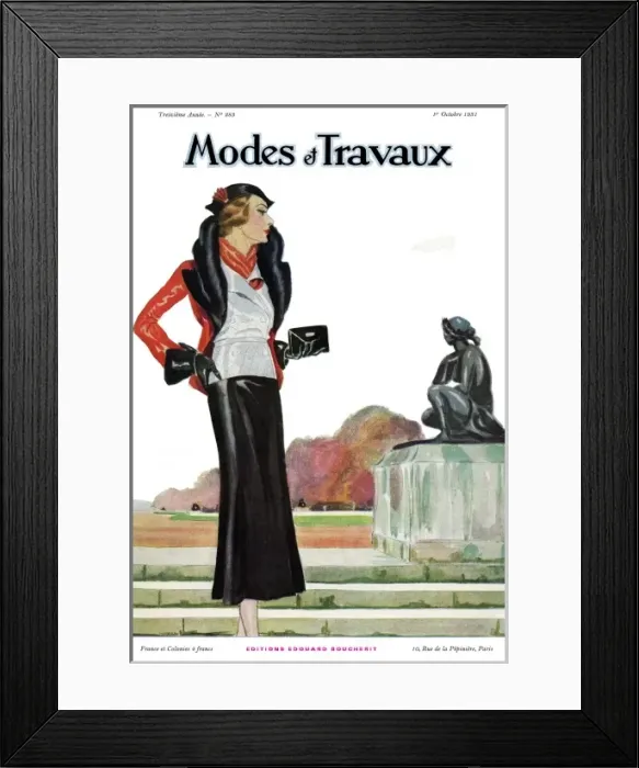 Framed Print : Modes et Travaux front cover. Art deco Framed Print : Modes et Travaux front cover. Art deco