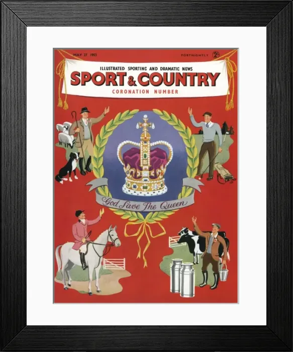 Framed Print : Sport & Country Coronation Number, Front cover, 1953