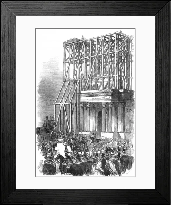 Framed Print : Arrival of the Wellington statue at Hyde Park Corner Framed Print : Arrival of the Wellington statue at Hyde Park Corner