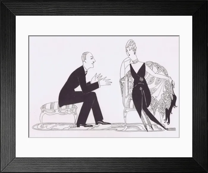 Framed Print : Art deco sketch by Fish, 1921 Framed Print : Art deco sketch by Fish, 1921