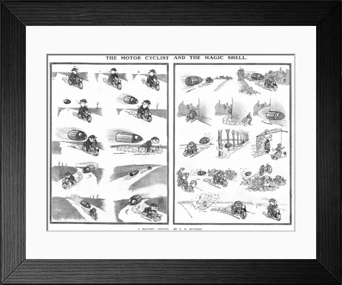 Framed Print : The Motor Cyclist and the Magnetic Shell Framed Print : The Motor Cyclist and the Magnetic Shell