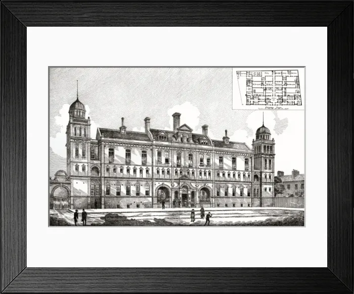 Framed Print : St Georges Union Receiving House and Casual Ward, Wallis Ya Framed Print : St Georges Union Receiving House and Casual Ward, Wallis Ya