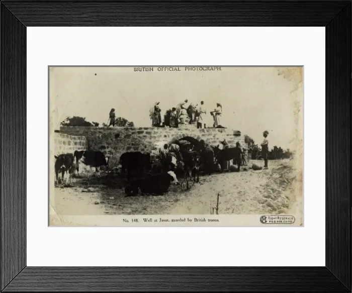 Framed Print : Well at Jasur, Egypt, guarded by British troops Framed Print : Well at Jasur, Egypt, guarded by British troops