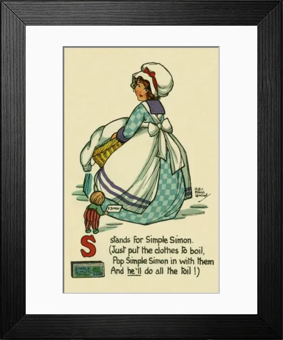 Framed Print : S stands for Simple Simon Soap Framed Print : S stands for Simple Simon Soap