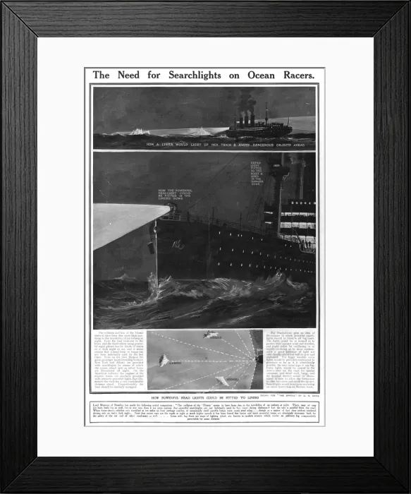 Framed Print : Titanic - Need for Searchlights on Ocean Racers Framed Print : Titanic - Need for Searchlights on Ocean Racers
