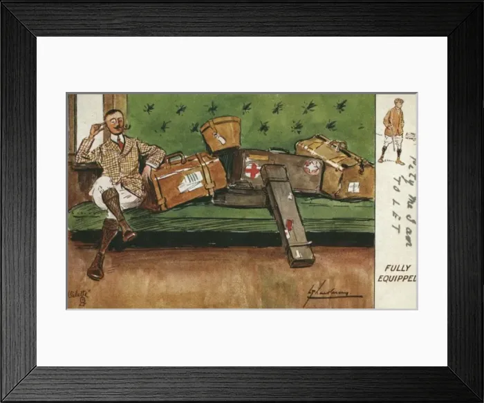 Framed Print : Gentleman and his extensive luggage Framed Print : Gentleman and his extensive luggage