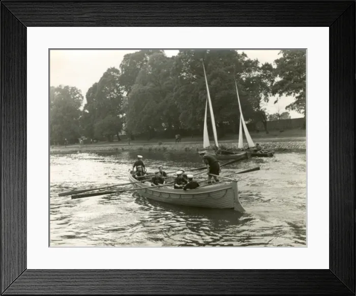Framed Print : Sea Scouts rowing a whaler Framed Print : Sea Scouts rowing a whaler