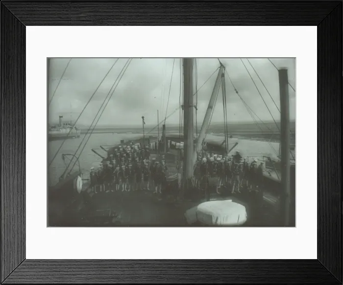 Framed Print : Sea Scouts on board HMS Implacable, Portsmouth