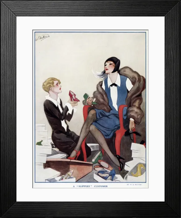 Framed Print : A Slippery Customer by W. S. Hutton 1927 Framed Print : A Slippery Customer by W. S. Hutton 1927
