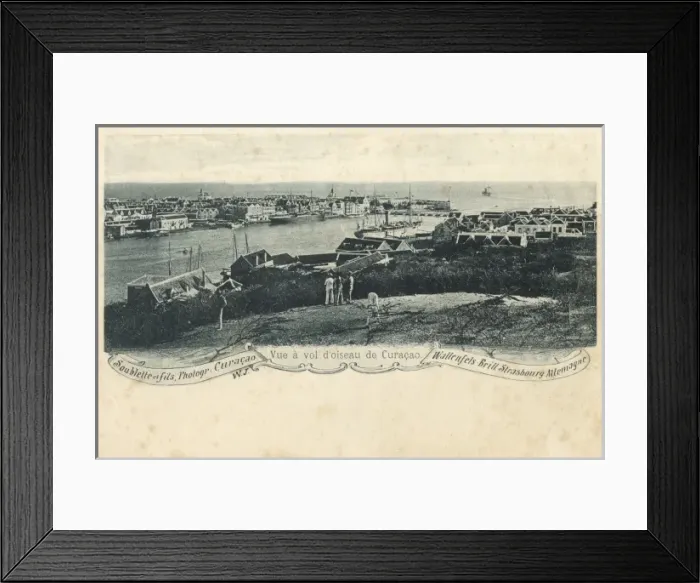Framed Print : Curacao - Panorama of town and harbour Framed Print : Curacao - Panorama of town and harbour