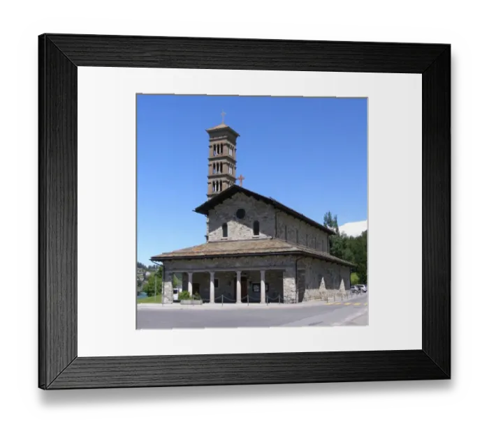 Framed Print : St John the Baptist church, St Moritz Framed Print : St John the Baptist church, St Moritz