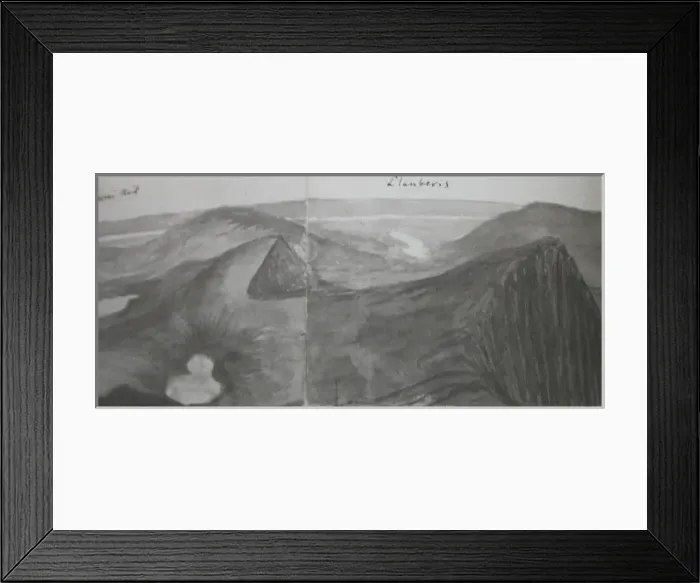 Framed Print : View from top of Snowdon, Wales Framed Print : View from top of Snowdon, Wales