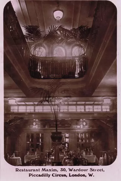 An interior view of Restaurant Maxim, London, 1920s