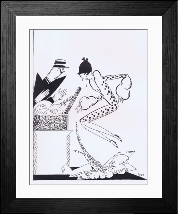 Framed Print : Art deco illustration by Fish, 1926 Framed Print : Art deco illustration by Fish, 1926
