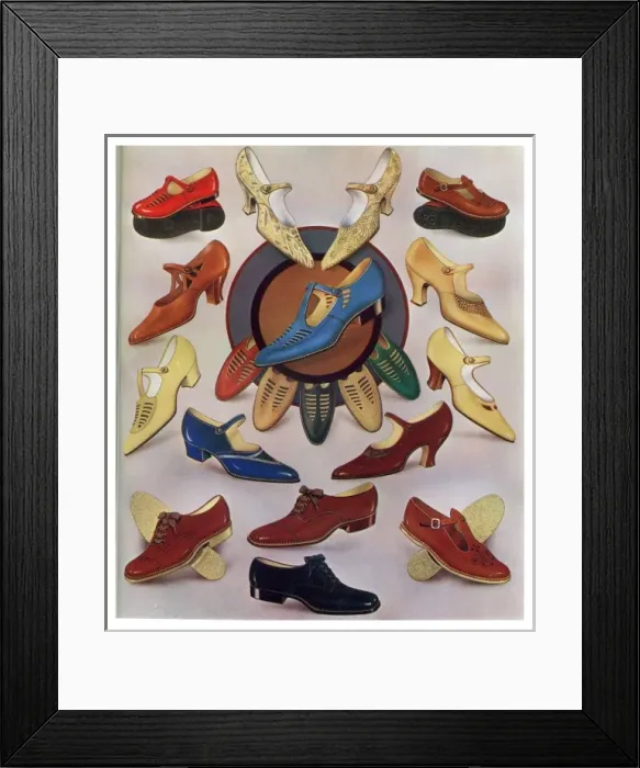 Framed Print : Page from shoe catalogue Framed Print : Page from shoe catalogue