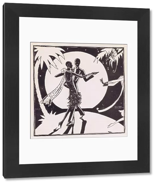 Art deco illustration of couple dancing, 1927