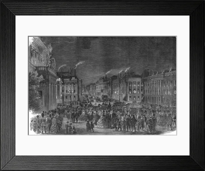 Framed Print : Peace illuminations at Waterloo Place, London Framed Print : Peace illuminations at Waterloo Place, London