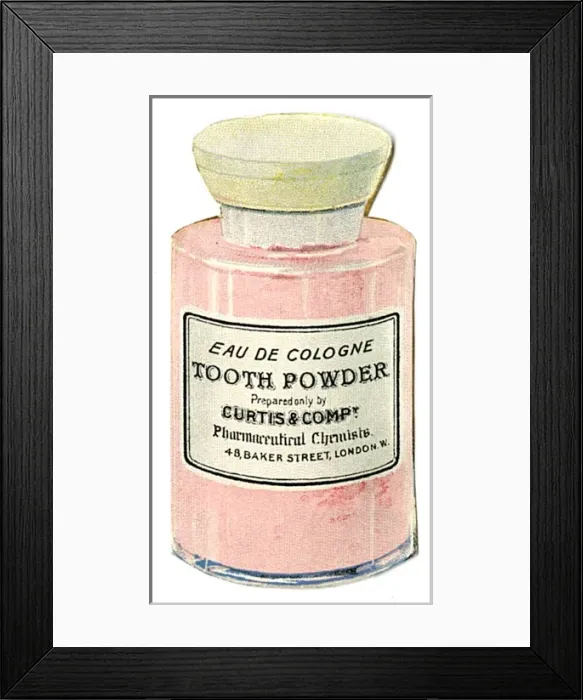 Framed Print : Eau de Cologne Tooth Powder Framed Print : Eau de Cologne Tooth Powder