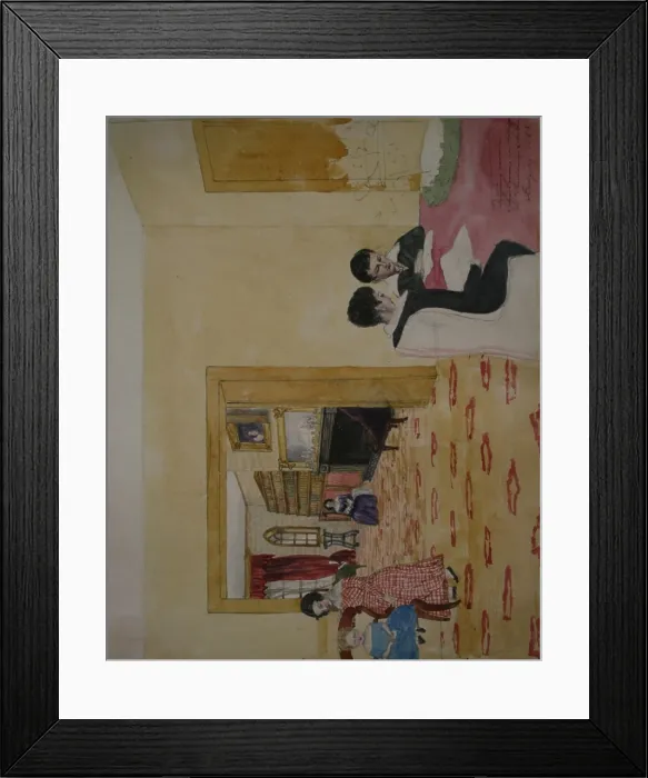 Framed Print : Drawing room and school room, Bedford Framed Print : Drawing room and school room, Bedford