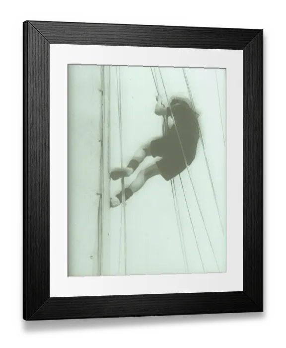 Framed Print : Sea Scout climbing rigging Framed Print : Sea Scout climbing rigging