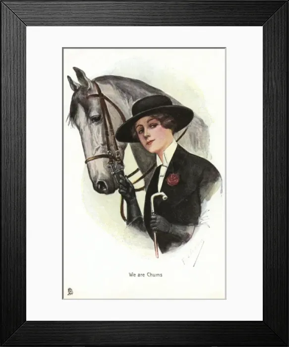 Framed Print : A smart lady rider with her mount Framed Print : A smart lady rider with her mount
