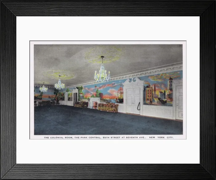 Framed Print : A view of the Colonial Room in the Park Central Hotel, New Y Framed Print : A view of the Colonial Room in the Park Central Hotel, New Y