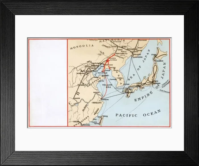 Framed Print : Train routes through Eastern Asia Framed Print : Train routes through Eastern Asia