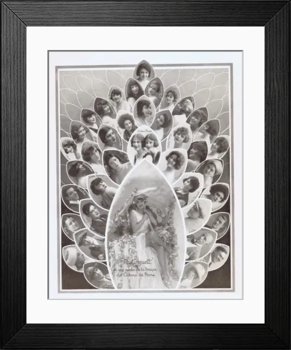 Framed Print : A scene featuring Mistinguett from the revue Bonjour Paris a Framed Print : A scene featuring Mistinguett from the revue Bonjour Paris a