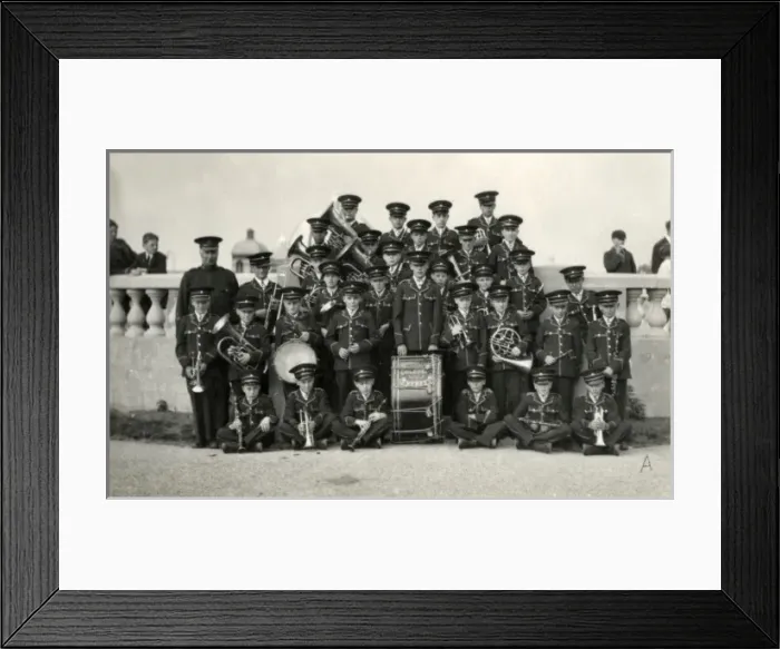 Framed Print : Erdington Cottage Homes Holiday - Boys Band at Rhyl, North Framed Print : Erdington Cottage Homes Holiday - Boys Band at Rhyl, North