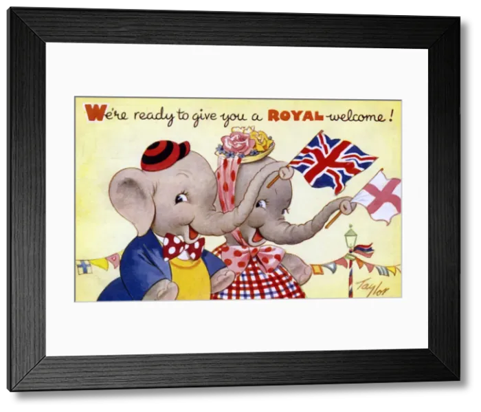 Framed Print : Patriotic elephants Framed Print : Patriotic elephants