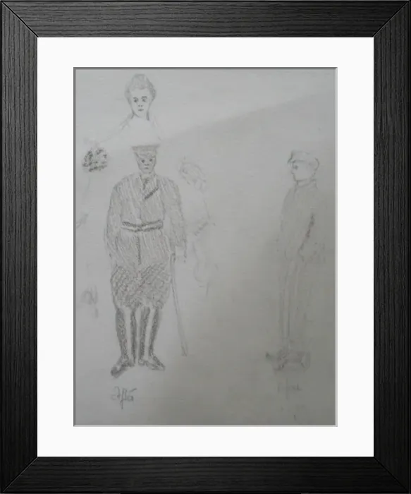 Framed Print : Sketches of people by Reverend Baden Powell Framed Print : Sketches of people by Reverend Baden Powell