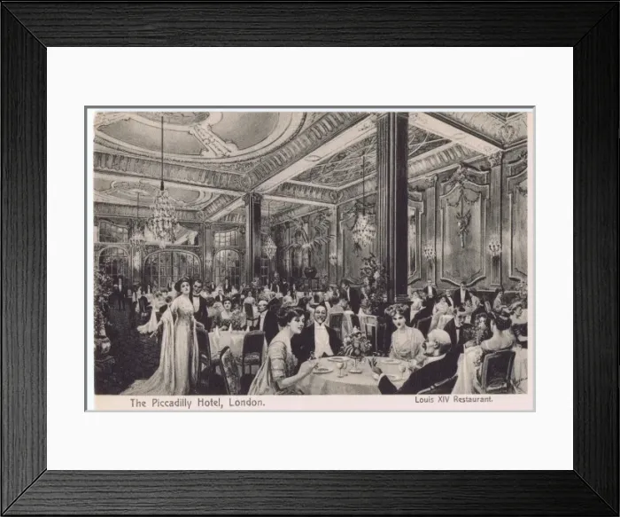Framed Print : A sketch of the Louis VIV Restaurant in the Piccadilly Hotel Framed Print : A sketch of the Louis VIV Restaurant in the Piccadilly Hotel