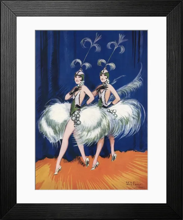 Framed Print : The Dolly Sisters by Bert Wilson Framed Print : The Dolly Sisters by Bert Wilson