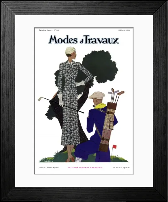 Framed Print : Modes et Travaux front cover. Art deco Framed Print : Modes et Travaux front cover. Art deco