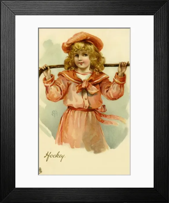 Framed Print : A lady hockey player Framed Print : A lady hockey player