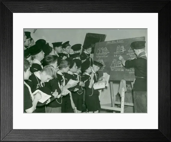 Framed Print : Sea Scouts receiving training on sailing rigs Framed Print : Sea Scouts receiving training on sailing rigs