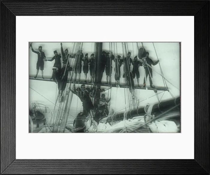 Framed Print : Ratcliff Sea Scouts lining a mast Framed Print : Ratcliff Sea Scouts lining a mast