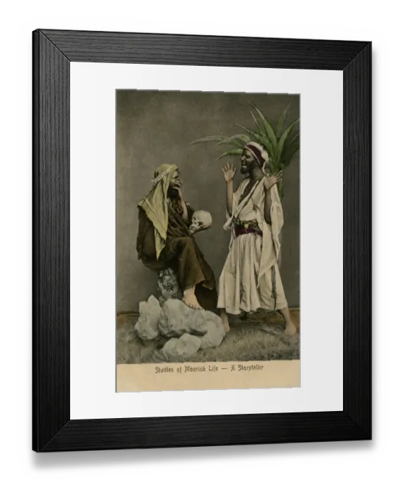 Framed Print : Studies of Moorish Life -- a Storyteller Framed Print : Studies of Moorish Life -- a Storyteller
